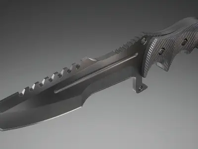 Tactical Combat Knife Low-poly 3D model
