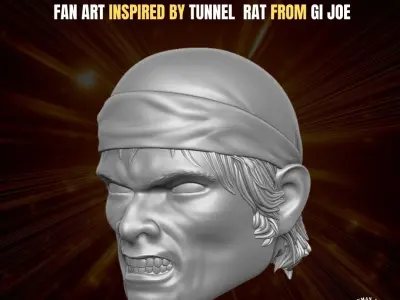 Tunnel Rat fan Art Head for Action Figures 3D print model