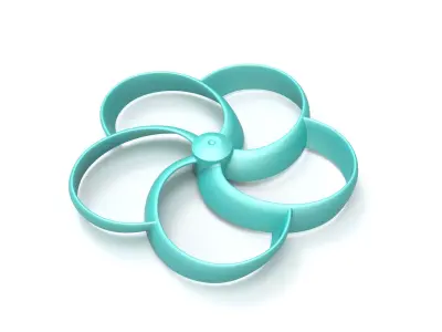 Toroidal drone propeller - 5 blades 3D print model