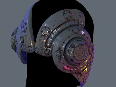 Gas mask helmet 3d model scifi Low-poly Low-poly Low-poly 3D model shop