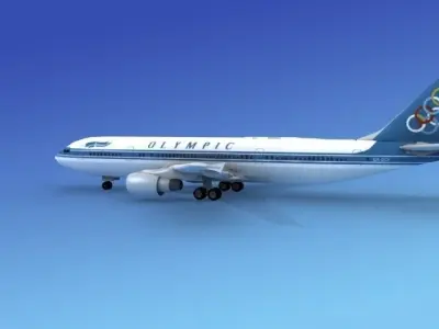 Airbus A300 Olympic 3D model