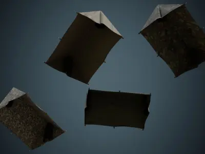 Tent 5A Low-poly 3D model