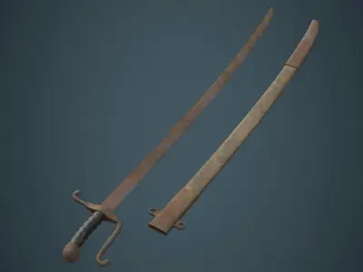 Sabre 1C Low-poly 3D model