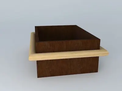 wooden box wooden box garnish Free 3D model