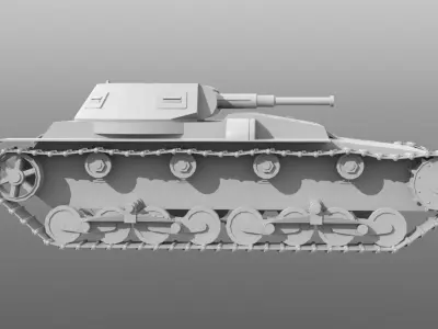 Carro de Combate Verdeja Tank 3D model