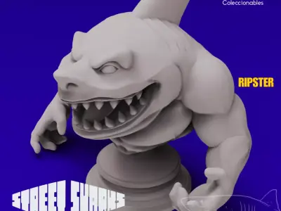 Street Shark - Ripster -  Animated Series 3D print model purchase