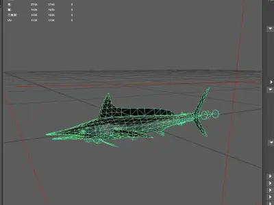 Spearfish Low-poly 3D model