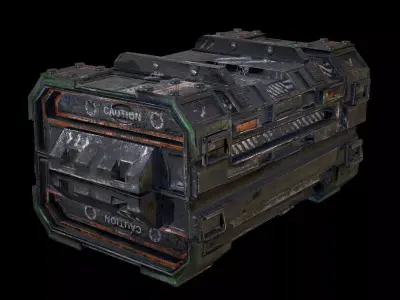 Military Crate Game Ready Low Poly 3D Model - VR Low-poly 3D model