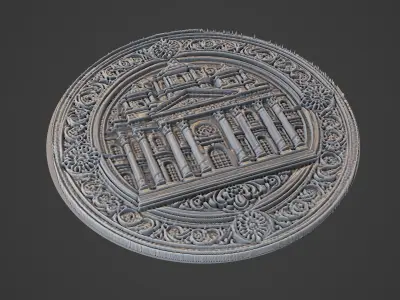 Building House Pendant Medallion 3D print model