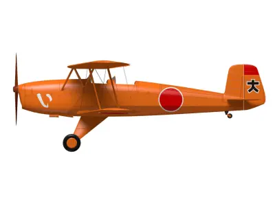 Ki86 Type 4 Basic Trainer 3D model