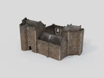 Doune Castle Low-poly 3D model