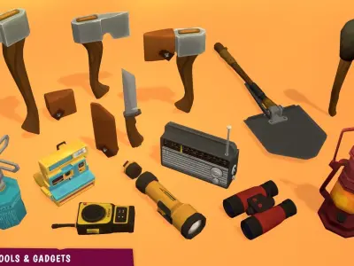 STORY - Wildlands Props Low-poly 3D model