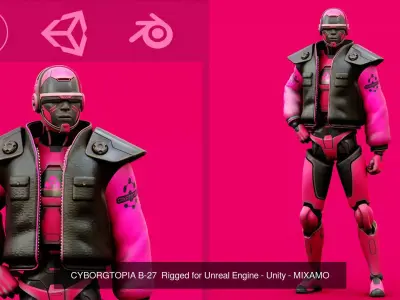 CYBORGTOPIA HUMANOIDS COLLECTION 04 3D Model Pack