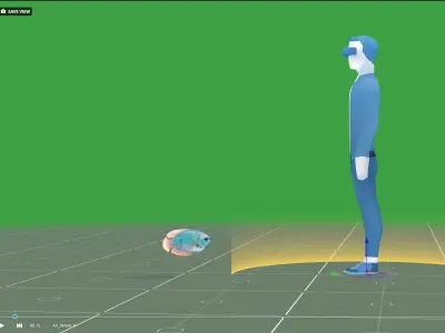 Gourami Fish Low-poly 3D model