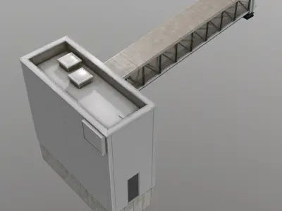 Airport Jet Bridge Low-poly 3D model