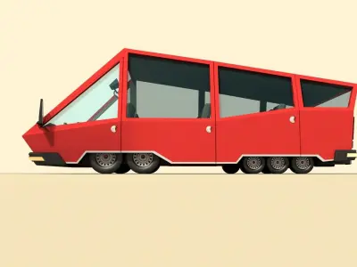 CAR 4 - Van Low-poly 3D model