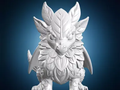 Leaf Dragon Fantasy Creature 3D Print Model 3D print model