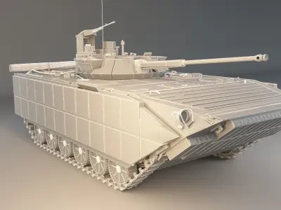 BMP-2 armoured vehicle 3D model