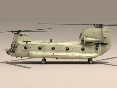 CH-47 US Army desert 3D model