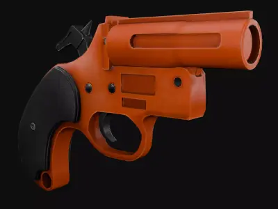 Flare Gun Low-poly 3D model