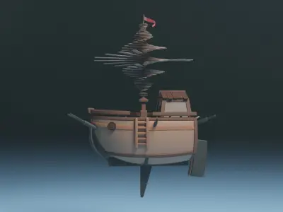 Stylized Boat 3D model