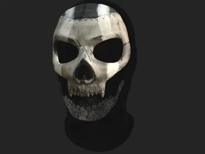 Skull Balaclava Low-poly 3D model