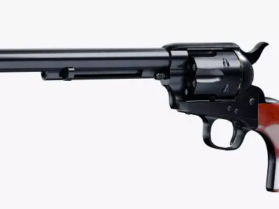 Single Action Army - Rigged - 3 Barrel Lengths - Color Variants Low-poly 3D model