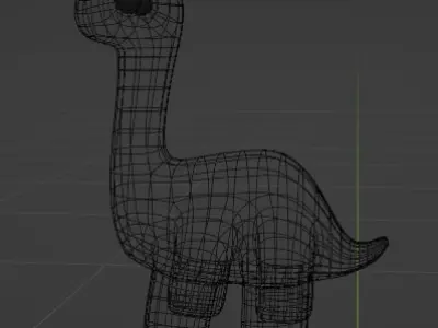 Dinosaurs plushies 3D model