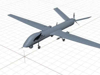 CHENGDU - CAIG Wing Loong II - PTERODACTY II - Low-poly 3D model