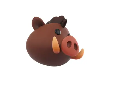 Prop163 Boar Head 3D model