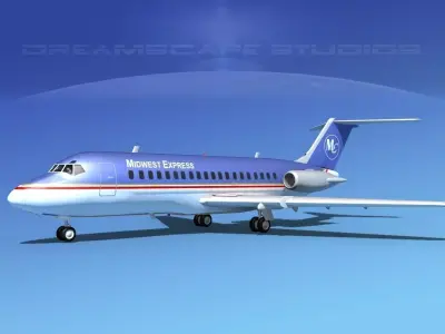 Douglas DC-9-20 Midwest Express 3D model