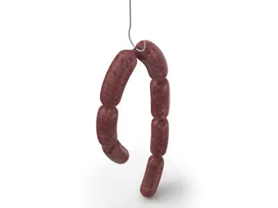 Sausages On Hook 02 3D Model
