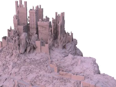 Old country Manor on hill 3D model