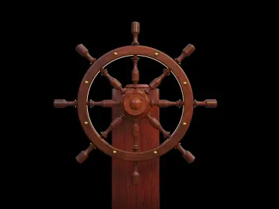 Steering the ship 3D model