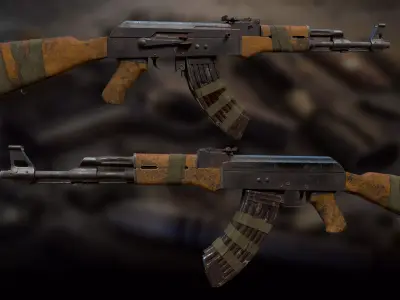 Ak-47 detailed model 3D model