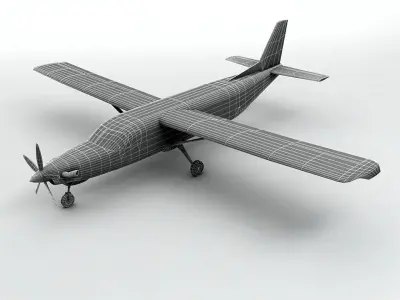  Vulcanair VF-600 Aircraft Low-poly 3D model