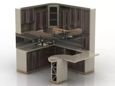 Kitchen design Free 3D model buy