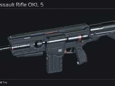 Scifi Assault Rifle OKL 5 Low-poly 3D model