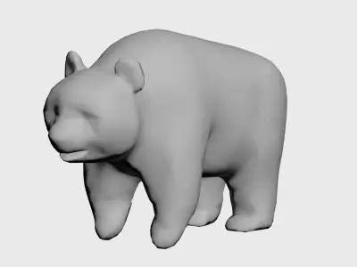 Bear-wild animals Low-poly 3D model