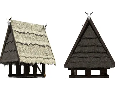 Rumah Tambi Low-poly 3D model