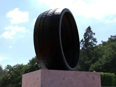 ORTAS TIRE NO 46 GAME READY Low-poly 3D model