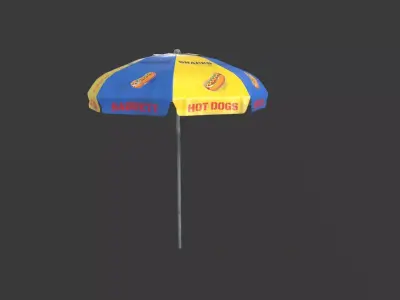 Umbrella Low-poly 3D model get