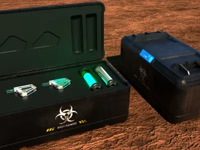 Loot box container Low-poly 3D model