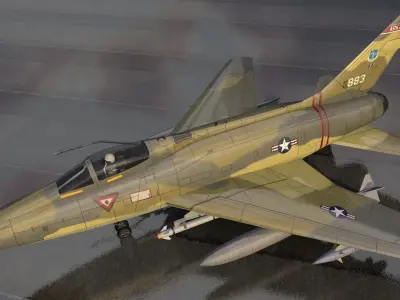 North American F-100D Super Sabre 3D model