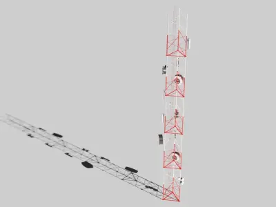Radio Tower Antenna 02 Free low-poly 3D model