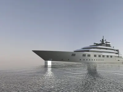 130 Meter Mega Yacht 3D model