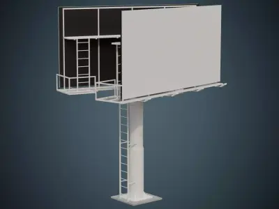 Billboard 2A Low-poly 3D model