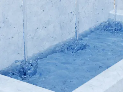 Resin 3 Spout Fountain 3D model