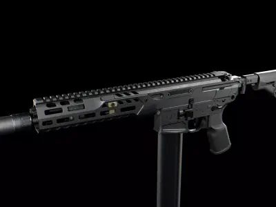 SIG Sauer CSAW MCX Spear LT Low-poly 3D model