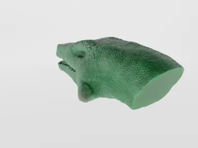 Dragon Head Baked Free low-poly 3D model